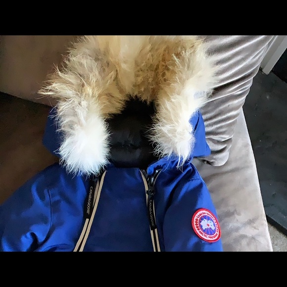 CANADA GOOSE- Coyote-Fur-Trimmed Snowsuit - Picture 7 of 8